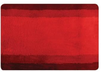 Spirella - Badematte Polyester Balance - rutschfeste Sicherheit - 70 x 120 cm - Rot - Waschmaschinenfest bei 40°C - 90% Polyester, 10% Acryl - Komfort und Sicherheit