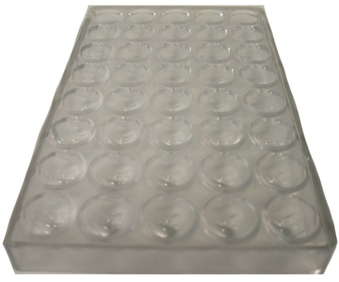 Martellato - Molde de policarbonato para chocolate, media tuerca acanalada