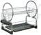 Premier Housewares - Escurridor de Platos de 2 Pisos (con Bandeja extraíble Color Negro), Cromado