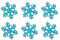 Glitzer-Schneeflocken zum Aufbügeln, 5 Packungen, 2,5 cm, 30 Stück blau