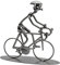 STEEMO Original Schraubenmännchen Figur: Radfahrer Rennrad - Fahrrad Geschenk Metall-Deko, Handarbeit, Stahl, grau 21x6x20 cm