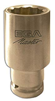 Egamaster - Llave vaso impacto larga 12 canto 1 27mm cobre