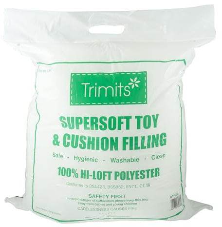 Trimits Toy Filling, Stuffing, Padding, 400 grams, White, Polyester