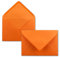 75x Briefumschläge B6-17,5 x 12,5 cm - Orange - Nassklebung mit spitzer Klappe - 120 g/m² - Für Hochzeit, Gruß-Karten, Einladungen