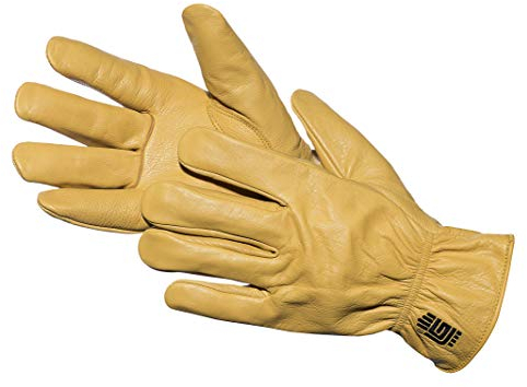 Jah 3003 Lederhandschuh 5 Paar sehr weich gefüttert gelb Gr. 9