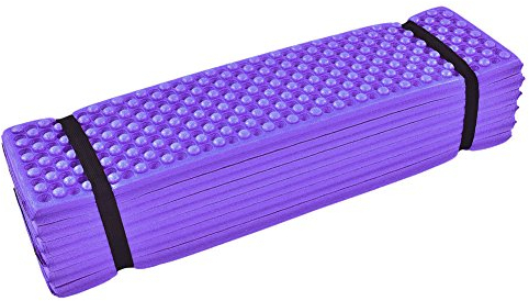 Thermo Sitzkissen Faltbar, Wasserdicht Schaumstoff Sitzmatte Outdoor Schlafmatte für Fitnessstudio, Yoga Training Camping Wandern Outdoor-Sport (lila)