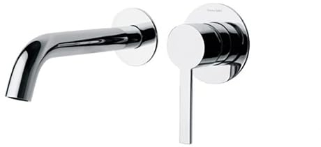 Ramon Soler - Grifo Monomando Empotrado para Lavabo, Cromado con Sistema de Ahorro de Agua S2, 2 Florones, Serie Drako