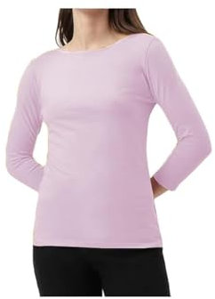 BODYWEAR LTD - Woman's Long Sleeve Round Neck T-Shirt Top - Stylish and Versatile - Casual Wear - Relaxed Fit - Everyday Comfort - Perfect Wardrobe Essential for All Seasons (Baby Pink, UK Size M/L)