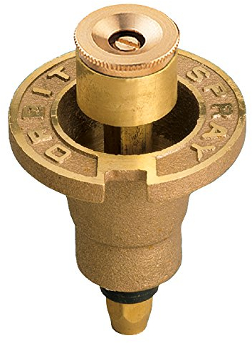 Orbit 54070 Versenkregner mit Versenkkopf, Messing, mit Sprühdüse, 3 Stück