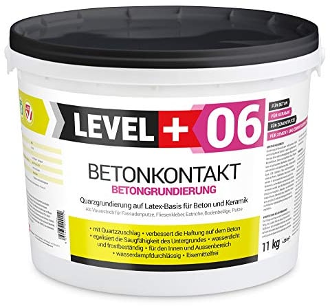 LEVEL PLUS 11 kg Betonkontakt Haftbrücke Haftputzgrund Putzgrund Betonuntergründe Betonfarbe RM06