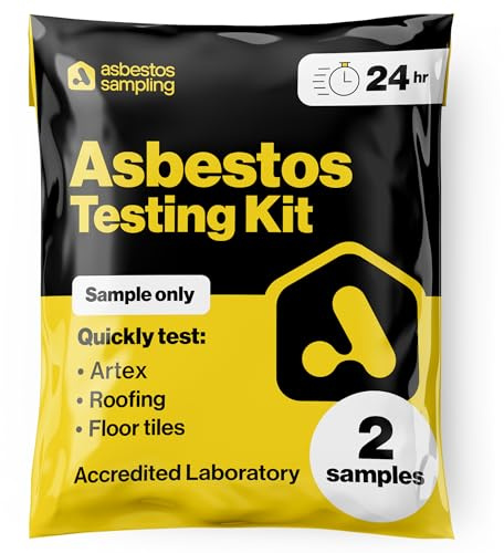 Nur Asbestprobe Test-Kit (2 Proben) inkl. 24-Stunden-Labortestgebühr (evtl. nicht in deutscher Sprache), Anleitung und Rücksende