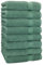 Betz 8 Stück Handtücher Set Größe 50 x 100 cm Handtuch Premium 100% Baumwolle (tannengrün)
