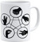 OM3® Hand Signs Big Bang Tazza da caffè | Tazza in ceramica | 11oz 325 ml | Rock Paper Scissors Lizard Spock TBBT Nerd | Bianco