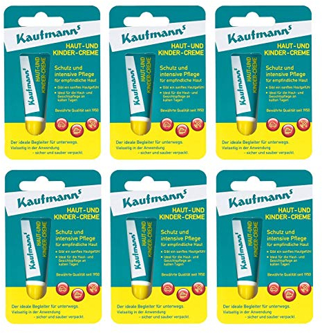 Kaufmanns Haut- und Kindercreme die optimale Pflegecreme für sensible und empfindliche Haut Schützt die Haut vor Reizungen und Schmerzen Ganztagescreme, 250ml x6 (60, 60, milliliter)