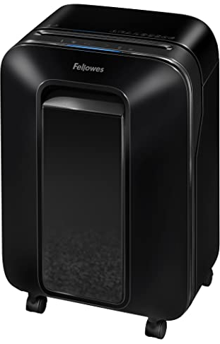 Fellowes Aktenvernichter 12 Blatt Partikelschnitt (P4), Papierschredder für Büro, Homeoffice, Powershred LX200, Schredder mit 22L Papierkorb, 100% staufrei, Safesense, Füllstandsanzeige, schwarz