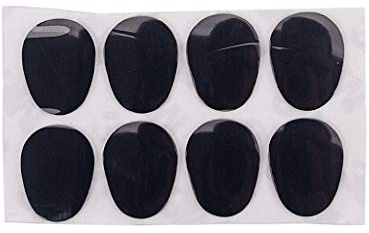 Alnicov 8 Stück 0,8 mm Alt-Saxophon Silikon Mundstück-Patches Mundstück-Patches für Alt- / Tenorsaxophon, Schwarz