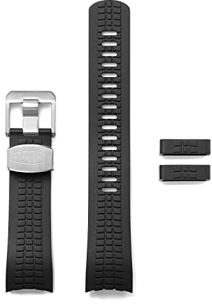CRAFTER BLUE CB11 22mm Uhrenarmband mit gebogenem Ende Kompatibel mit Seiko SKX Serie, SRPDxx Serie und Seiko Sports 5, Schwarz