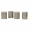 Loberon Kerze 4er Set Virrans, Handgearbeitete Echtwachskerzen, Durchgefärbt, Lange Brenndauer, Adventskerzen, Adventskranz, Stumpenkerzen, Paraffinwachs, Taupe