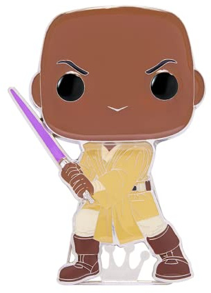 Funko Pop! Large Enamel Pin Star Wars: Mace Windu Emaille-Nadeln - Niedliche Brosche Zum Sammeln - Für Rucksäcke & Taschen - Geschenkidee - Offizielle Handelswaren - Movies Fans
