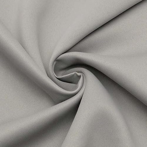 STOFFKONTOR Verdunkelungsstoff BLACK OUT, Thermostoff, Vorhangstoff - Meterware, Farbe Hell-Grau - zum Nähen von Vorhängen etc.