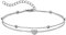 AFSTALR Fußkette Damen Fusskette Edelstahl Herz Layered Anhängern Silber Doppel-Fußkettchen Für Damen Edelstahl Verstellbare Fußschmuck Coin Fußkette Für Damen 丨Silber