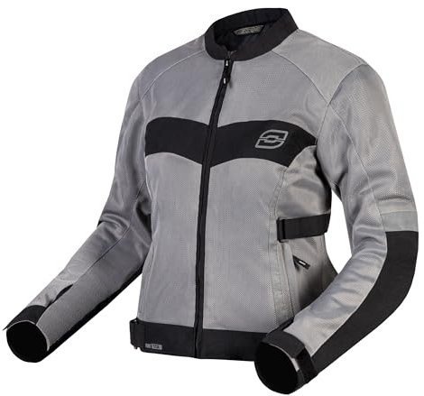 OZONE MOTO Dart Lady Giacca da Moto Donna | Tessile | Protezioni per Gomiti e Spalle | Pannelli di Ventilazione in Rete | Elementi Riflettenti