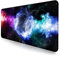 Large Extended Gaming Mouse Pad with Stitched Edges, Non-Slip Waterproof Rubber Base Mouse Pad for Office, Computer, Keyboard, Laptop and Home Desk Pad (Nebula Starry Sky)