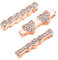 Uhrenarmband-Zierschlaufen Kompatibel mit -Uhrenarmband Uhr-Zieranhänger Diamant-Herzform Zierringschlaufen Uhrenarmband-Anhänger für Damen 3Stk-Roségold
