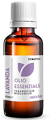 Olio Essenziale Lavanda Puro 10ml - Essenza Lavanda Vera per Diffusori, Nasoterapia, Dormire, Capelli - Aromi 100% Naturali, Made in Italy - FITOATTIVI