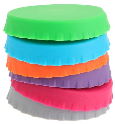 DOITOOL Tappi Lattine Bibite in Silicone 6 Pezzi Coperchi Per Lattine Di Bevande Riutilizzabili Protezione Per Coperchio Lattina Per Picnic Spiaggia Outdoor