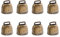 8 Stück Kuh Pferd Schaf Weide Kupferglocken, kleine Metall-Messingglocken, lautes klingeln, Kuhglocken, Geräuschmacher, hängende Glocke für Tier, Weihnachten, Hochzeitsdekoration (Bronze)