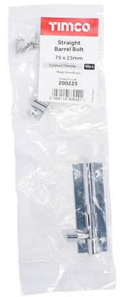 Straight Barrel Bolt 75 x 25mm Polished Chrome