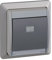 SIMON - Interruptor Conmutador Empotrable, Serie Simon 44 Aqua, 230V 10A, Interruptor Táctil de Pared, Apto para Exteriores, Fácil de Instalar, Incluye Caja, Tapa y Mecanismo, Color Gris