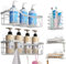 Estanteria Baño, Paquete de 5, Organizador de Ducha, sin Taladro, Acero Inoxidable 304, Adhesivo, Gris plateado