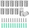 12 Sätze 19 x 26mm Edelstahl Wand Abstandshalter Plexiglas Schilderhalter Werbeschraube Nagel Glas Abstandshalter Wandabstandshalter Schilder(Silber)