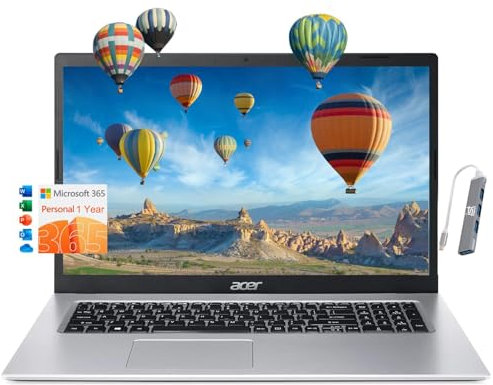 acer Aspire 1 A115-32-C96U Ordinateur portable fin pour la maison et l'étudiant FHD 15,6 po, Intel Celeron N4500, 16 Go de RAM, 256 Go SSD, carte graphique UHD) 1 an Office 365, Ethernet, Wi-Fi,