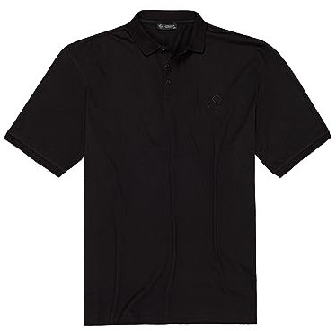 Lavecchia Übergrößen Poloshirt Herren Polo Shirts Kurzarm Shirt LV-1000 (Schwarz, 4XL)