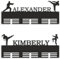 Personalisierter Taekwondo Medaillenhalter mit Name, Geschenk für Sportler, Männer, Frauen, Kinder, Sport Medaillenträger Metall, Medaillen Aufhänger Karate, Wettkampf Medaillenaufhänger Wandhalterung