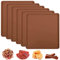 AIHSUMC Pack of 6 Silicone Dehydrator Sheets with Rim, Dehydrator Mats with Non-Stick Coating, Non-Stick Drying Film for Dehydrator, Reusable Food Fruit Dehydrator Mats, BPA Free