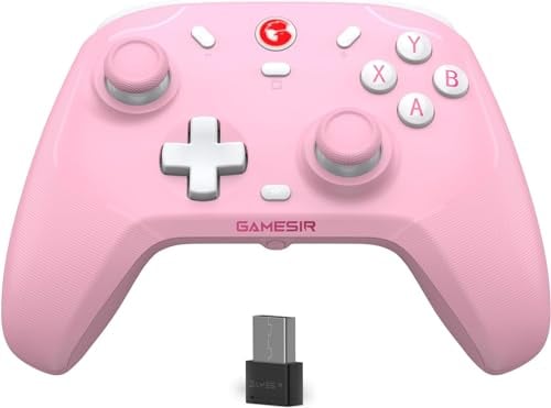 GameSir T4 Cyclone Pro Controller wireless Pro per PC/Switch/Lite/OLED, Controller PC con joystick con rilevamento effetto Hall, compatibile con Android, iOS, Steam Deck e Windows (Rosa)