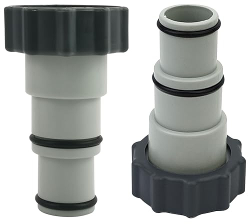 Poolschlauch Adapter Anschluss Schlauch Adapter für Pool Wärmepumpe,Anschluss für Poolschlauch 32mm and 38mm Verbinder, Ersatz zubehör 2 Stück