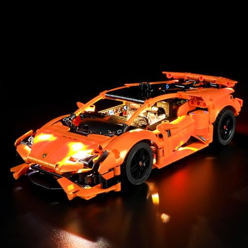 BRIKSMAX Led Licht für Lego Lamborghini Huracán Tecnica Orange 42196 - Compatible with Lego Technic Bausteinen Modell - Ohne Lego Set