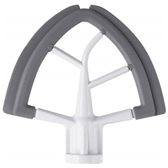 NieKe Frusta con Bordo Flessibile, Compatibile con Accessori for Mixer Kitchenaid, Ciotole con Supporto inclinabile for fruste da 4,5-5 Quarti con Bordi in Silicone Par