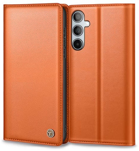Thorhülle Handyhülle für Samsung Galaxy A35 5g Hülle, Premium Lederhülle Schutzhülle Tasche für Samsung A35 Hülle Wallet Kartenfach Standfunktion Klappbar Flip Case für Galaxy A35 5g Hülle, Orange