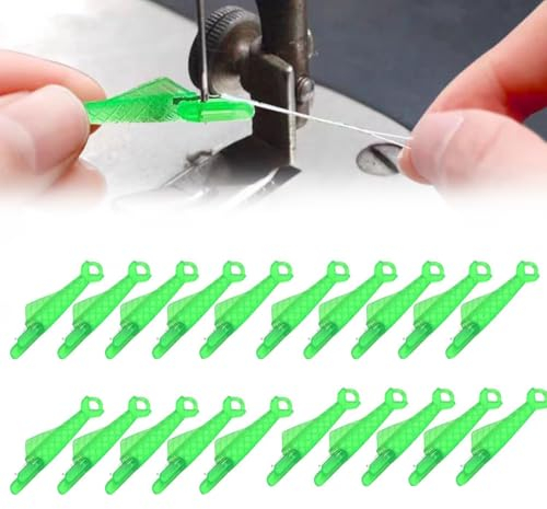 Enhebrador de agujas para máquina de coser con boca de pescado, enhebrador automático de agujas actualizado 2024 para máquina de coser, herramienta de enhebrador de agujas (20 unidades)