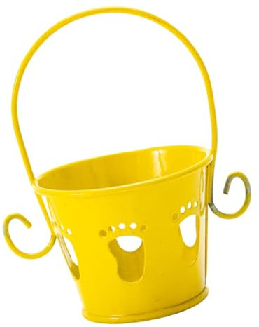 Colcolo Centro de Mesa Decorativo en Maceta, Adorable Regalo Creativo, Mini Maceta para Plantas, Maceta para Flores para el hogar, Estante de Cocina, Amarillo