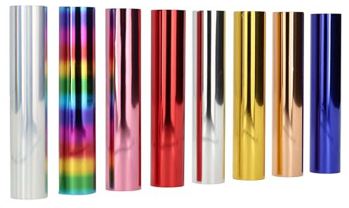 Crafts&Co® Heißfolie für den Heat Active Pen | 8er-Pack Komplettset | Spektakuläre Folieneffekte auf Karten, Scrapbooks und mehr anwenden | Zeichnen oder schreiben Sie Ihre schönsten Kreationen