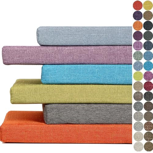 Cojines para Bancos Tamaño Personalizado, Cojin para Banco Cojín Asiento De Silla Larga Interior, Parte Inferior Antideslizante Cojines Sillas Exterior para Jardín,Muebles,Terraza (15cm Espesor)