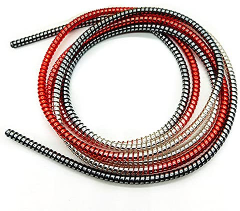 USB Cable Protector, 1.4M Charger Cable Protector Data Cable Protective Sleeve Headphone Cable Protector for USB Data Cable(black red silver)