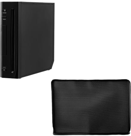 Mcbazel Copertura Antipolvere Premium in Nylon Oxford per Console Wii, Adatta su Misura, Protezione da Graffi e Polvere, Facile da Installare, Design Elegante - Nera